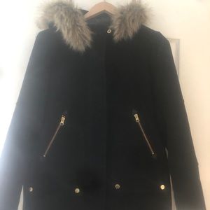 Jcrew chateau parka black size 8